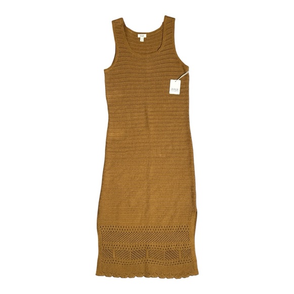 A.N.A. A NEW APPROACH ROYAL BROWN SLEEVELESS CROCHET MAXI DRESS **NWT** - Picture 8 of 12